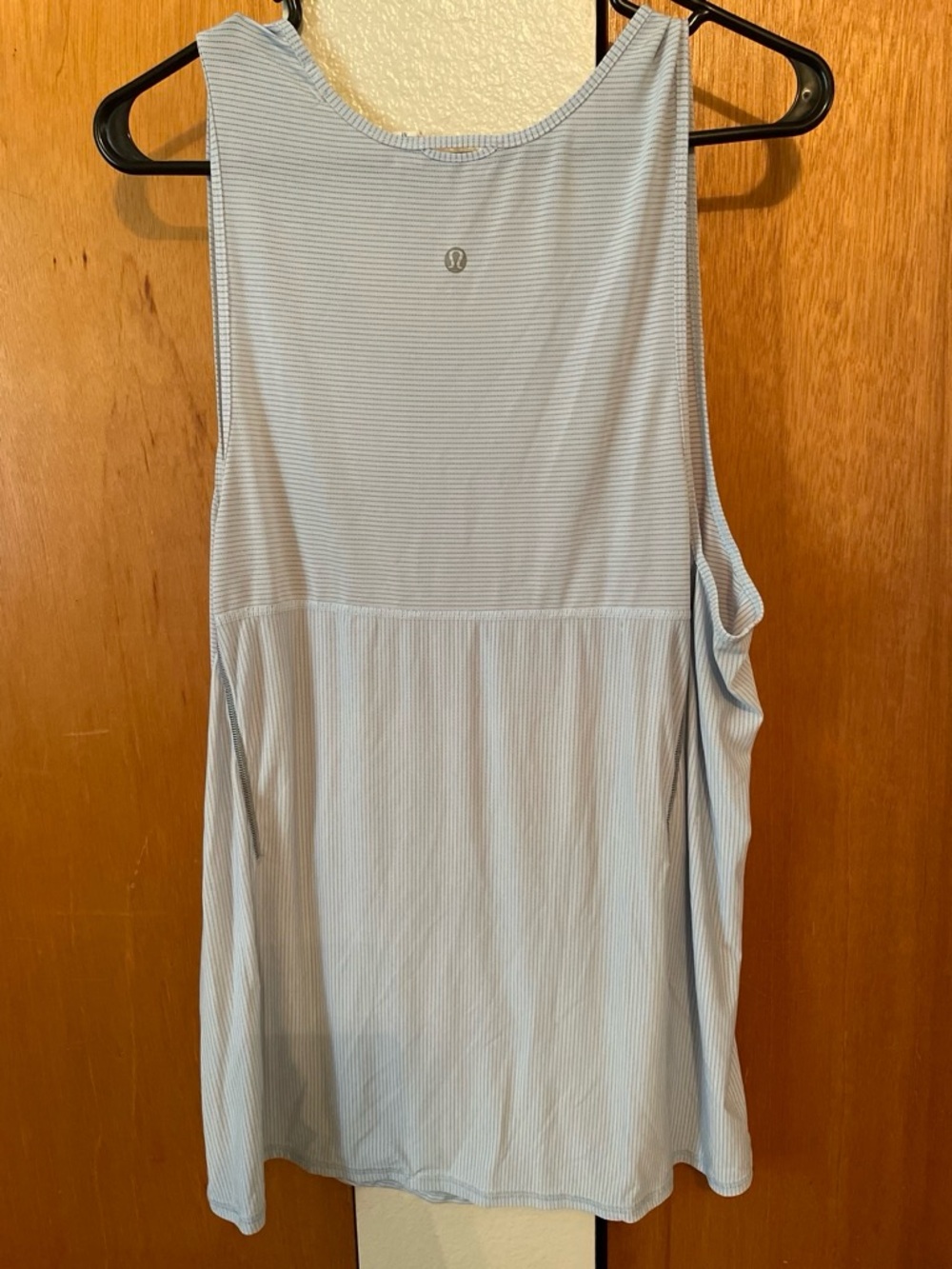 lululemon athletica Light Blue Striped Athletic Tank